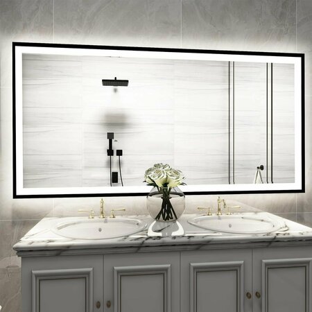 CHERY  INDUSTRIAL LED Bathroom Vanity Mirror for Wall, Backlit + Front-Lighted, Dimmable 36x72 L001B18191